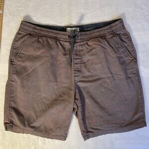 Sonoma Men's 36 Pull-On Canvas Shorts - Grayish Brown Pink Graphic 100% Cotton